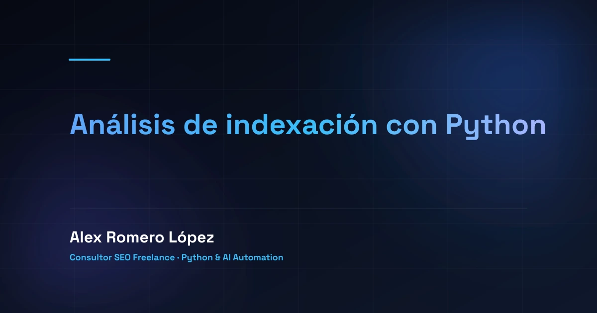 Análisis de indexación con Python