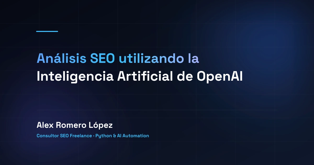 Análisis SEO utilizando la Inteligencia Artificial de OpenAI