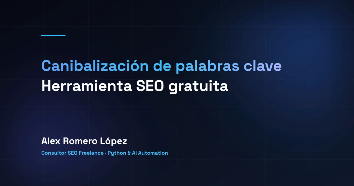 Canibalización de palabras clave: Herramienta SEO gratuita